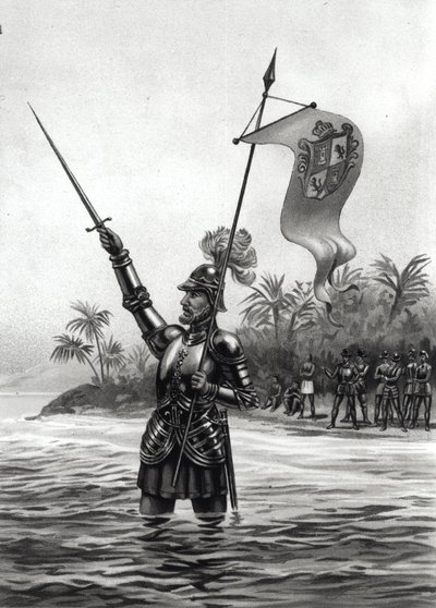 Balboa Claiming Dominion over the South Sea, 25th September 1513, from 